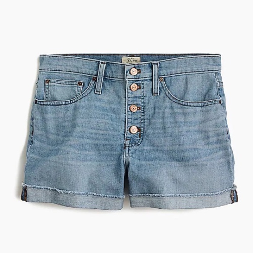 J.Crew High Rise Denim Short w/ Button Fly